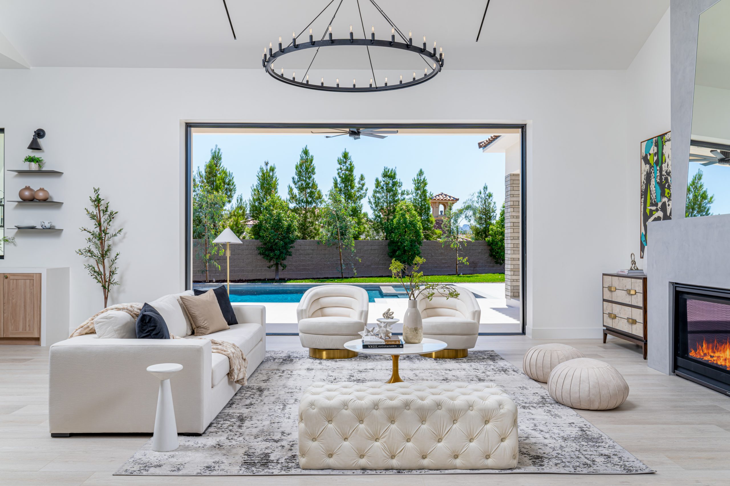 Elegant living room showcasing home staging techniques